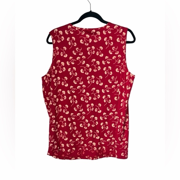 Lauren Ralph Lauren Red Floral Sleeveless Blouse XX-Large - Picture 3 of 3
